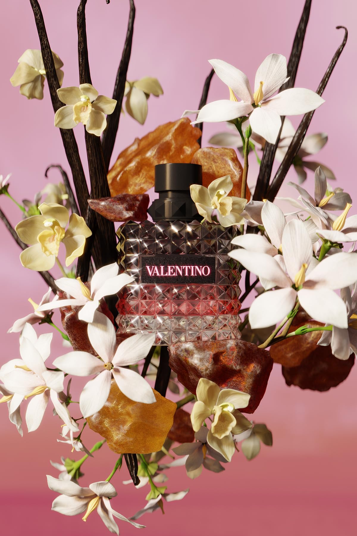 Valentino Donna Born In Roma Intense, tapón distintivo para un toque de lujo.
