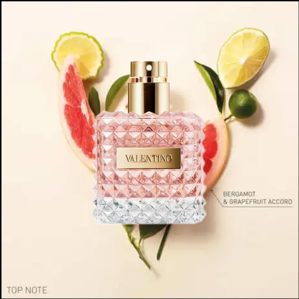 Valentino Donna - embalaje elegante con detalles, ideal para regalo especial.