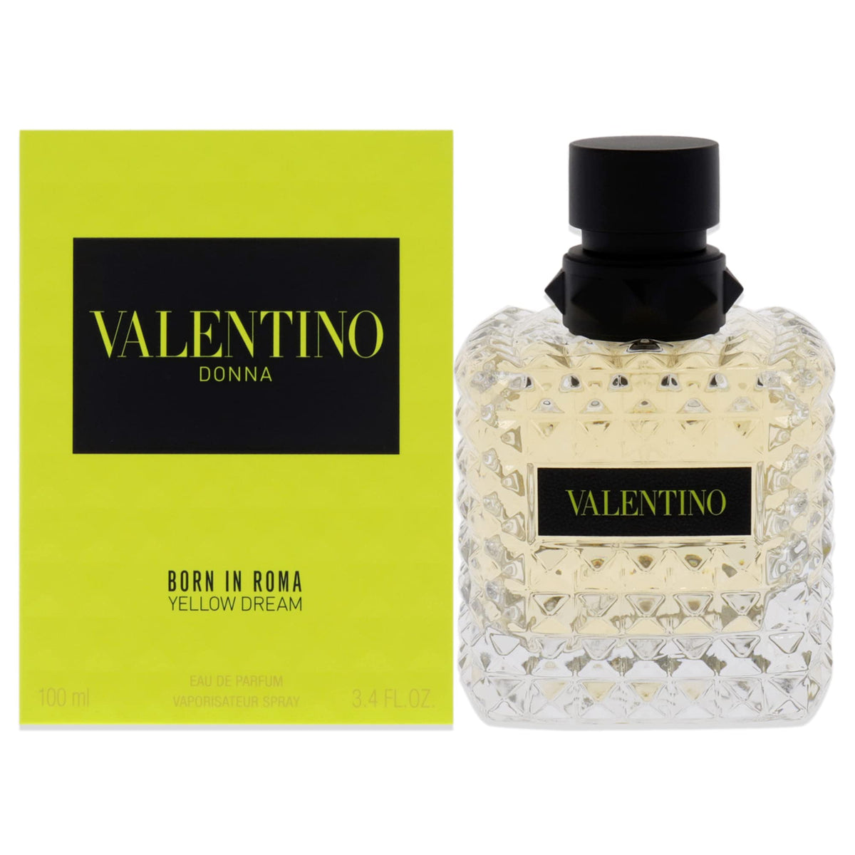 Valentino Donna Nacida en Roma Sueno Amarillo, frasco que transmite frescura duradera.