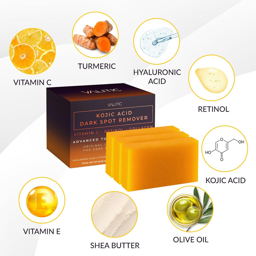VALITIC barra con cúrcuma para balance de humedad y renovación suave.