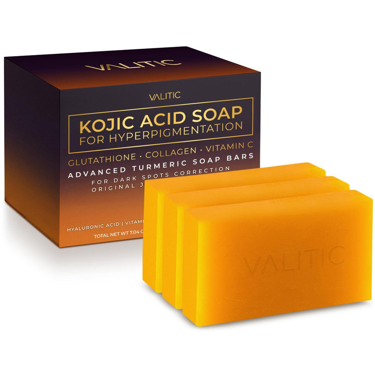 VALITIC Jabon con Acido Kojico para limpieza suave y tono uniforme.