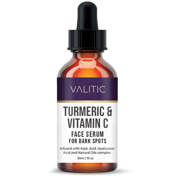 VALITIC Vitamin C Serum bottle showcases brightening properties for radiant skin.