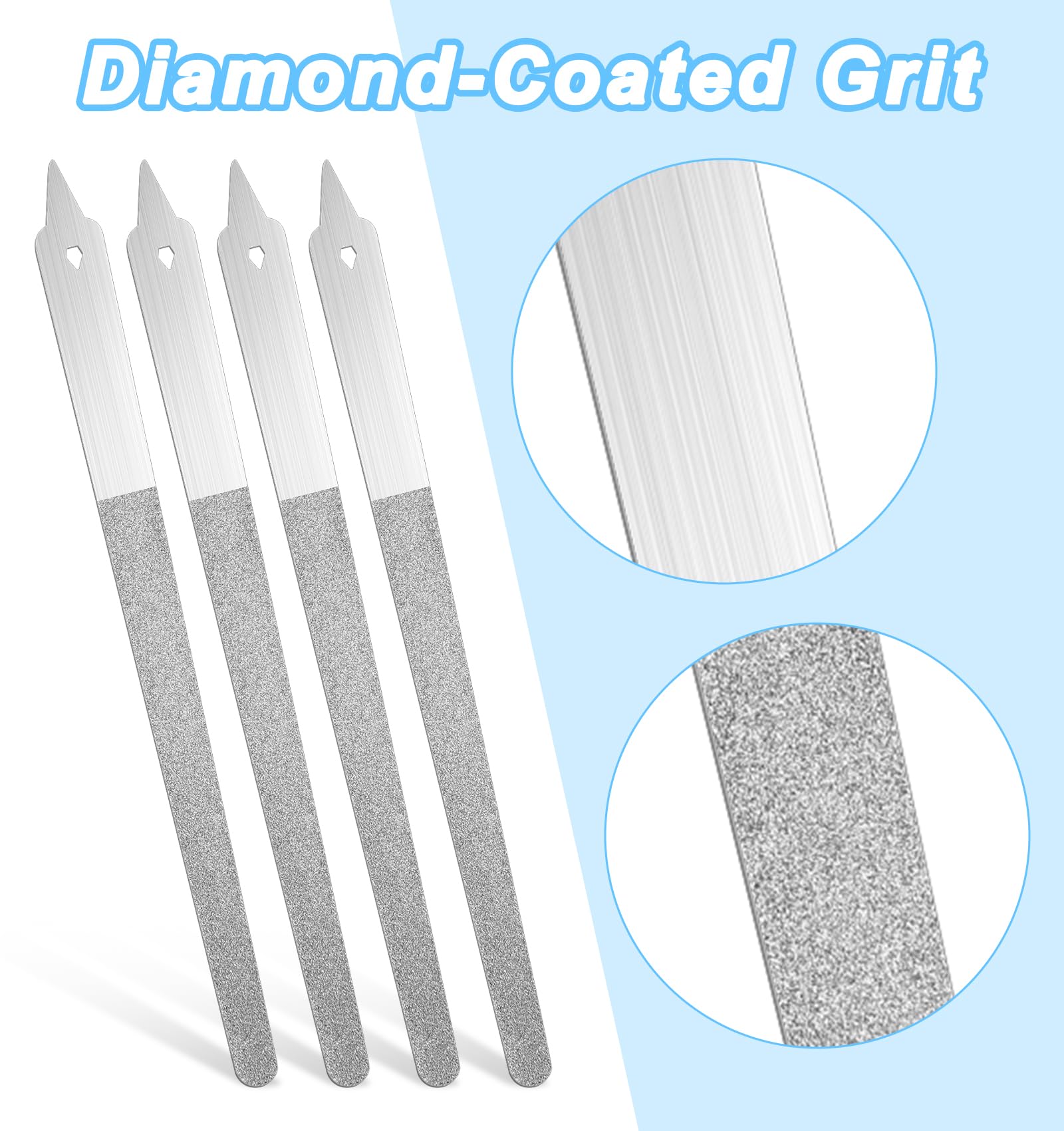 ValueBargain lima diamante punta precisa para limpiar uñas con delicadeza.