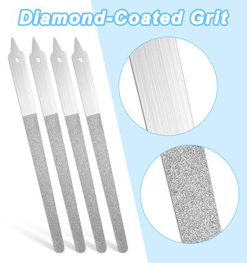 ValueBargain lima diamante punta precisa para limpiar uñas con delicadeza.