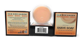 Van Der Hagen Jabón Afeitar Deluxe, aroma clásico suave para la experiencia diaria.