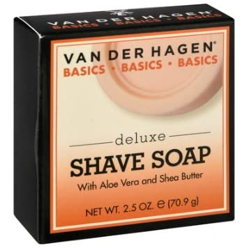 Van Der Hagen Jabón Afeitar Deluxe, pack de tres unidades en estuche.