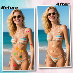 VANALIA diez-estilos-bronceado para combinar patrones en cuerpo y cara.