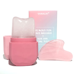 VANALIA rodillo de hielo y gua sha para rostro mejora la experiencia diaria de cuidado facial.