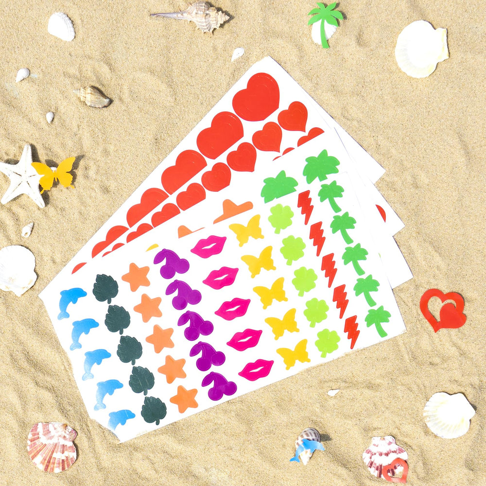 VANALIA stickers-bronceado con borde perforado facilita aplicación limpia.