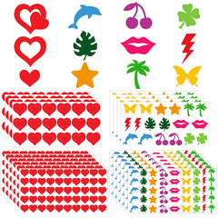 VANALIA stickers bronceado, dos tamaños para colocación precisa en rostro y cuerpo.