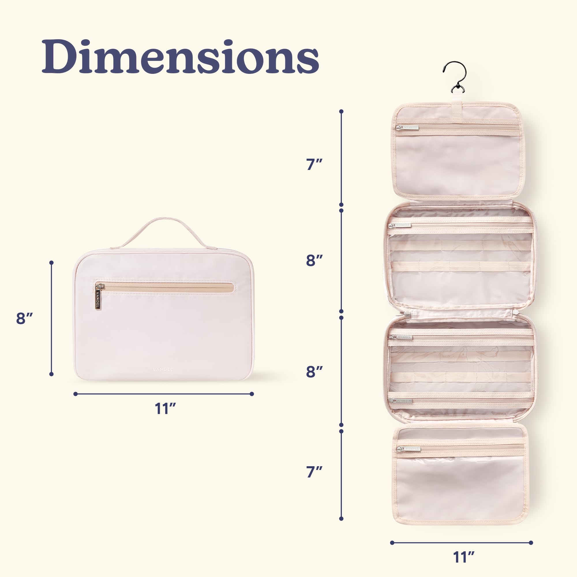 Tamaño compacto para maleta, ideal para equipaje de mano.
