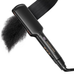 Plancha Vanessa Pro titanio con placa de 2 pulgadas alisa cabello grueso sin tirones
