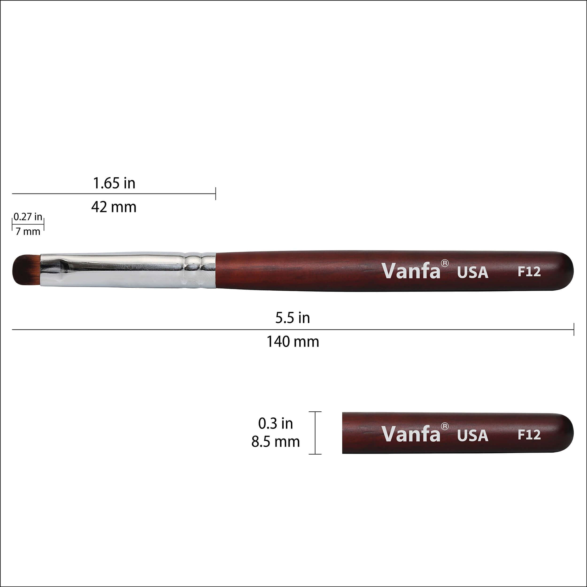 Vanfa brocha francesa para resultados consistentes en diseños creativos.