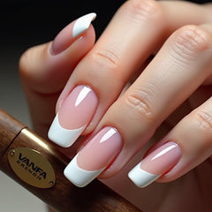 Vanfa brocha francesa para limpieza alrededor de uñas, mejora la precisión.