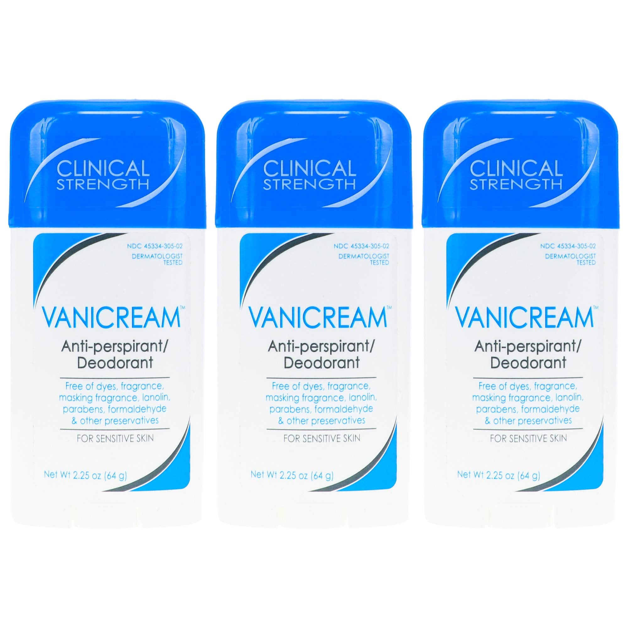 Vanicream antitranspirante sin fragancia en barra para piel sensible, protección diaria.