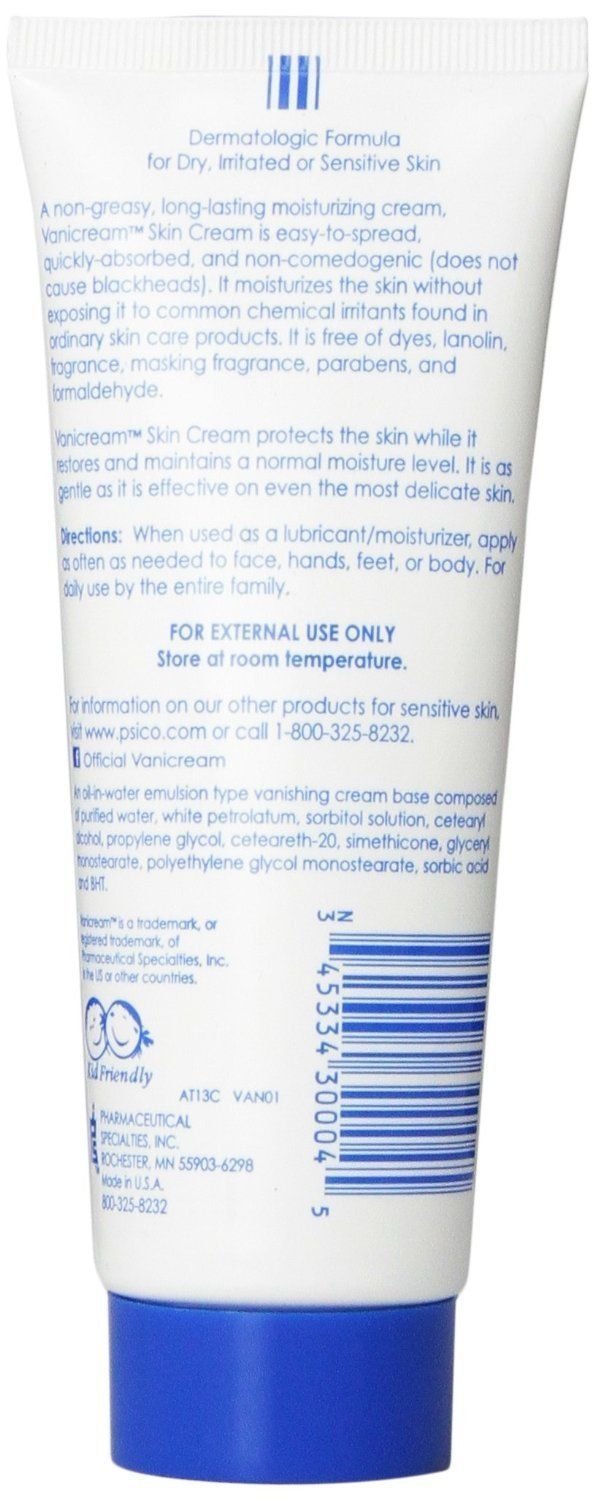 Vanicream crema, aplicación diaria para piel sensible y confort