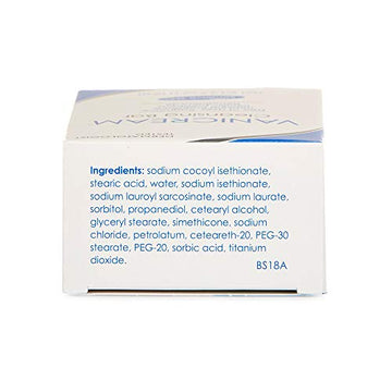 Vanicream barra dermatológicamente probada, adecuada para piel sensible.