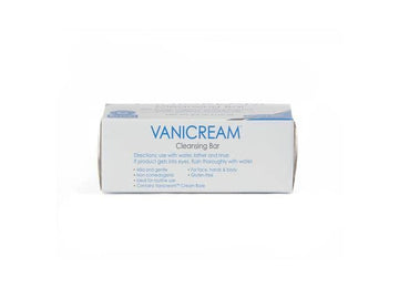 Vanicream barra limpiadora genera espuma rica, apta para piel sensible.