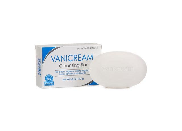 Vanicream barra limpiadora para uso diario en cara, manos y cuerpo.