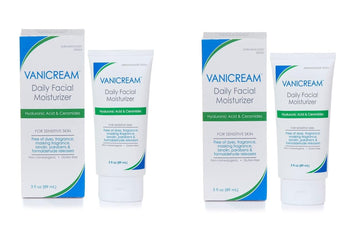 Vanicream hidratante facial en botella, hidratación suave para piel sensible.