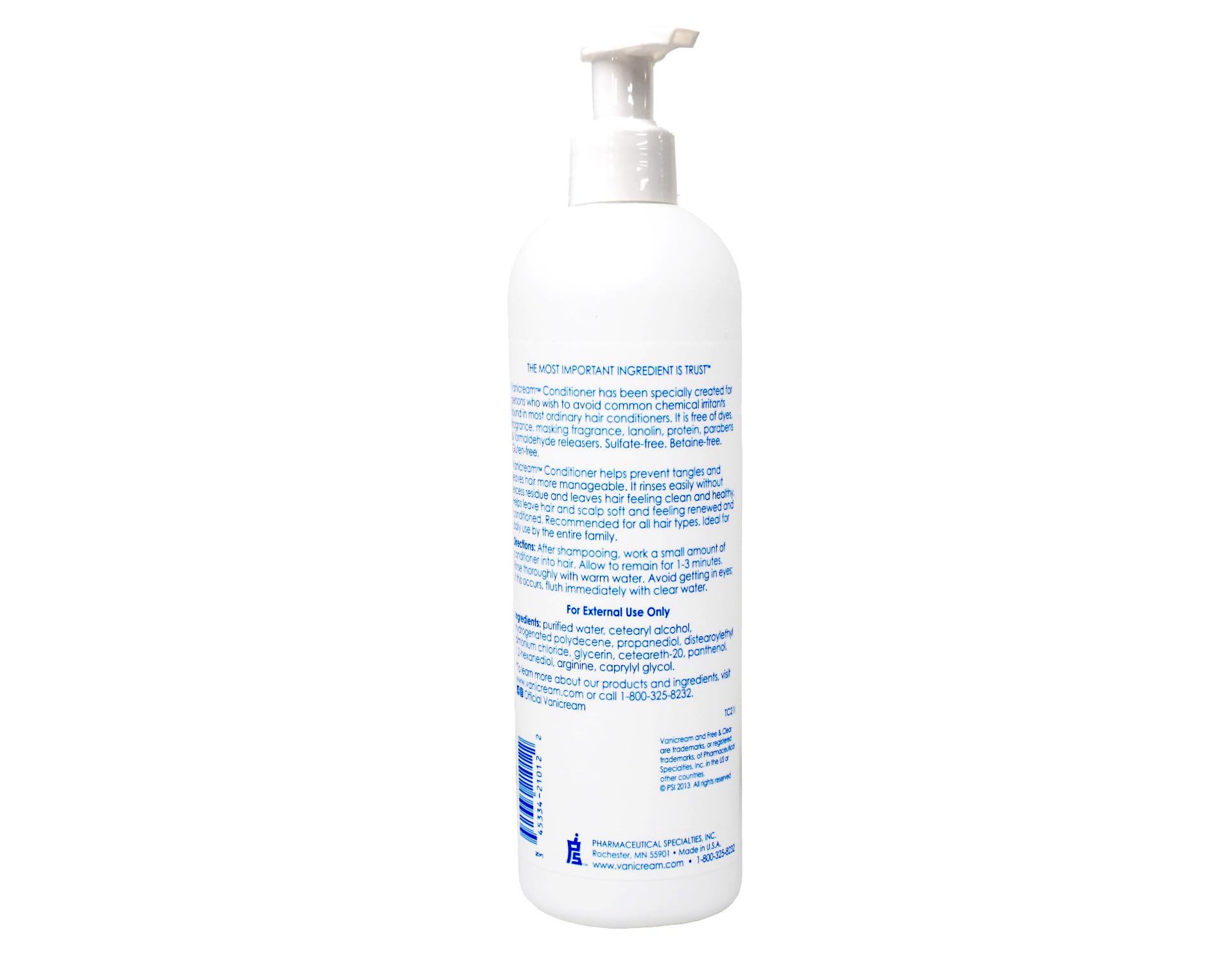 Vanicream Conditionneur pour toute la famille, usage quotidien sans allergènes.