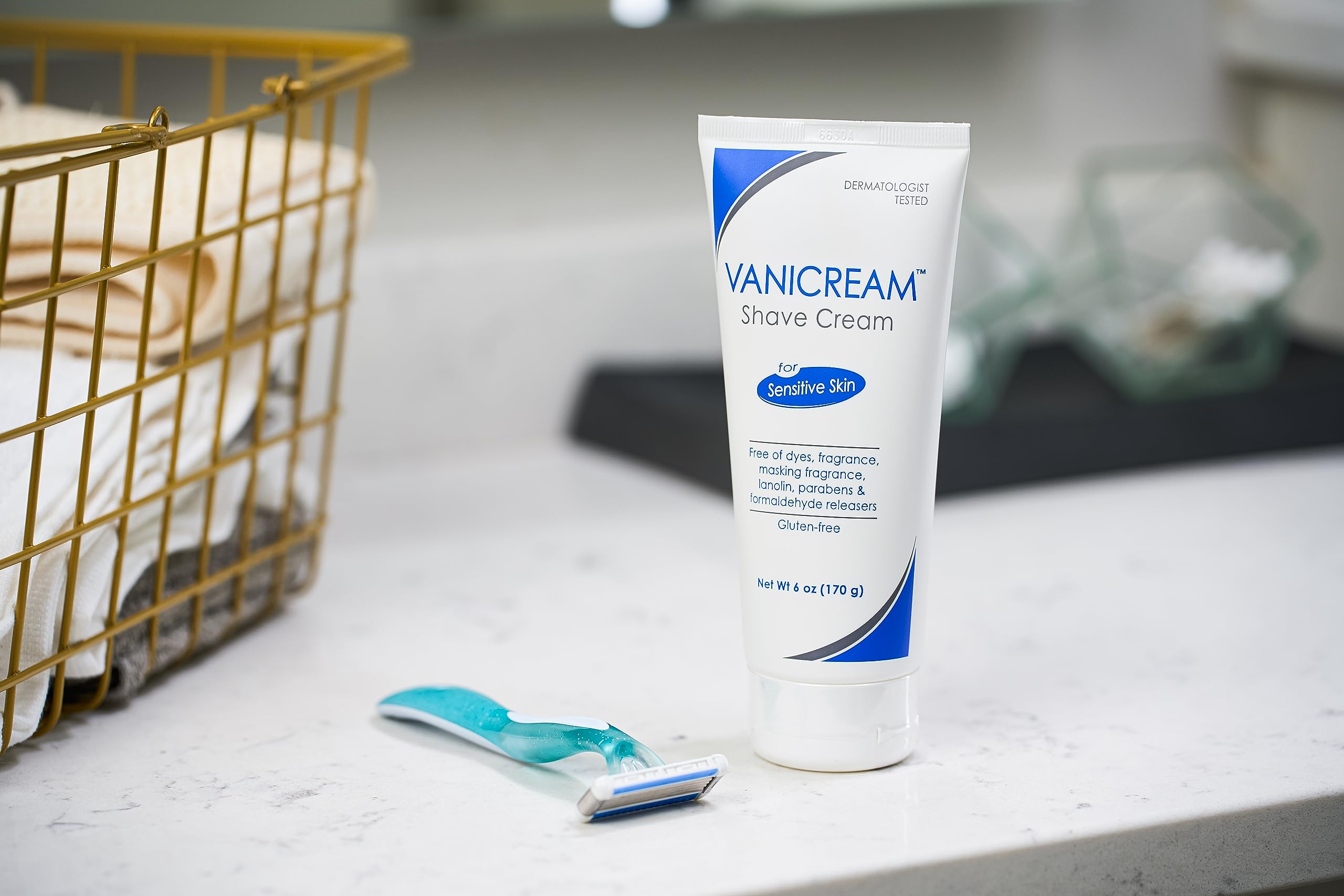 Vanicream Crema de Afeitar, crema sin fragancia para piel sensible.