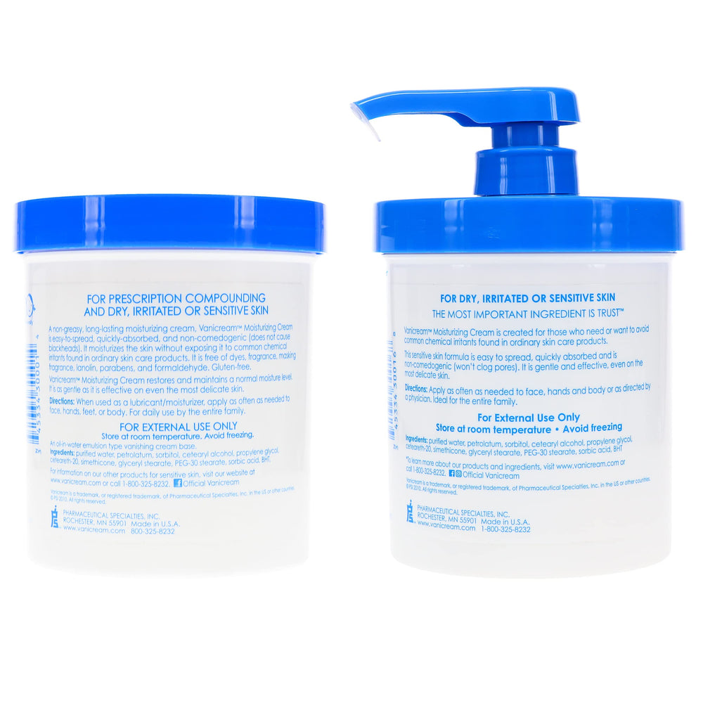 Vanicream crema hidratante, aplicación en manos sin irritantes ni fragancias.