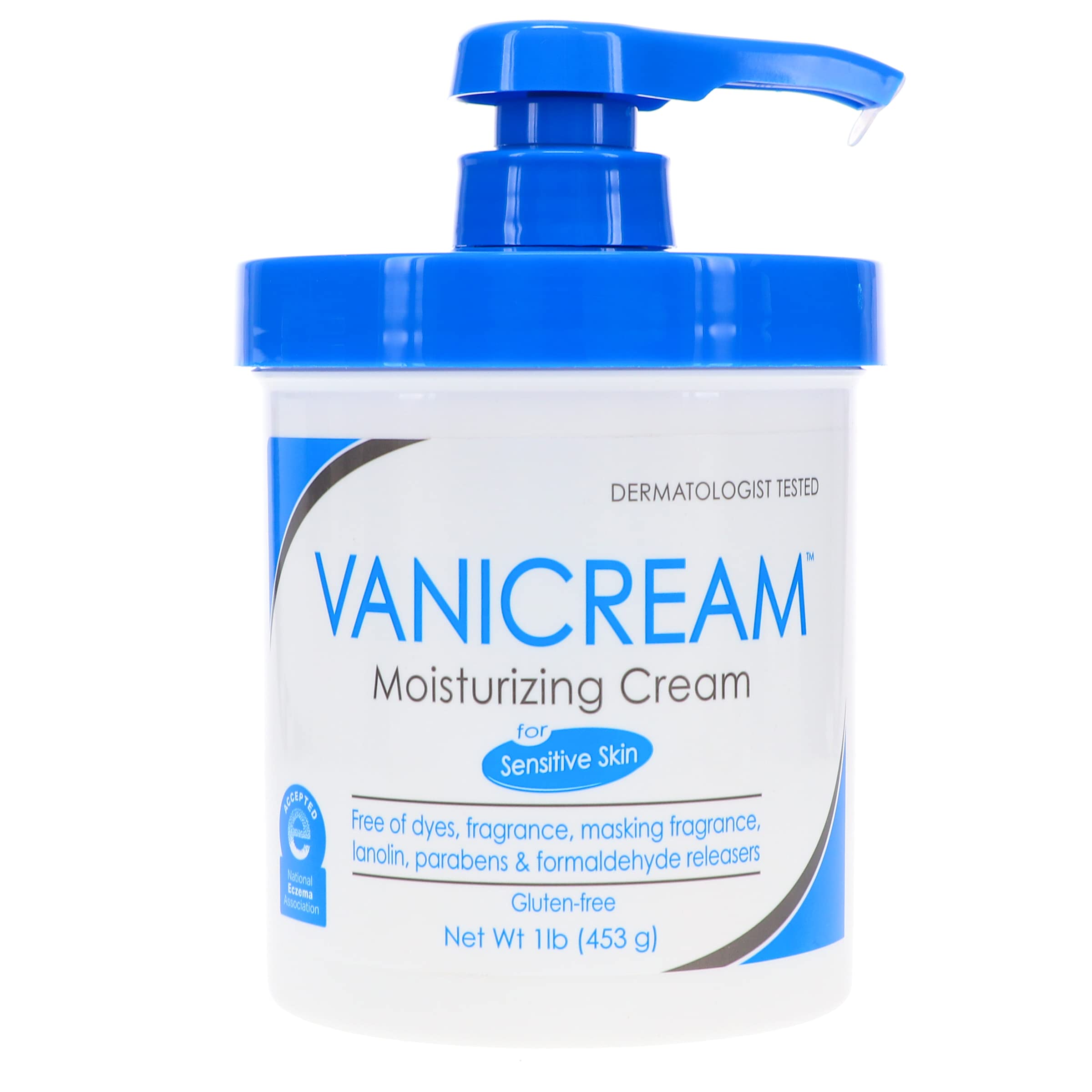 Vanicream crema hidratante, combo con dos frascos para cuidado continuo.