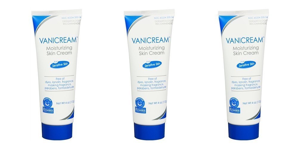 Vanicream crema para piel sensible, hidratación suave en envase de 4 oz pack 3