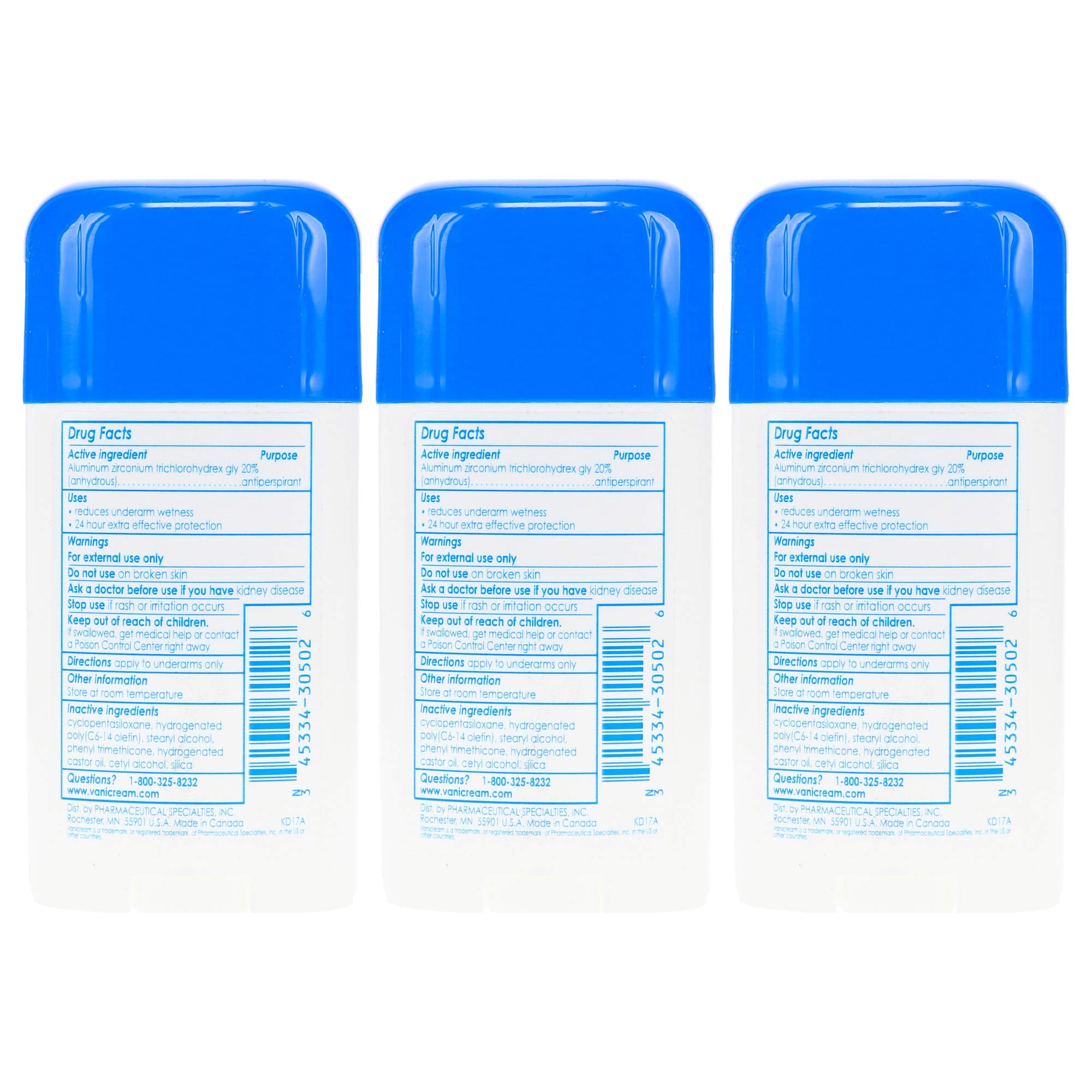 Vanicream desodorante sin fragancia proporciona protección diaria para piel sensible.