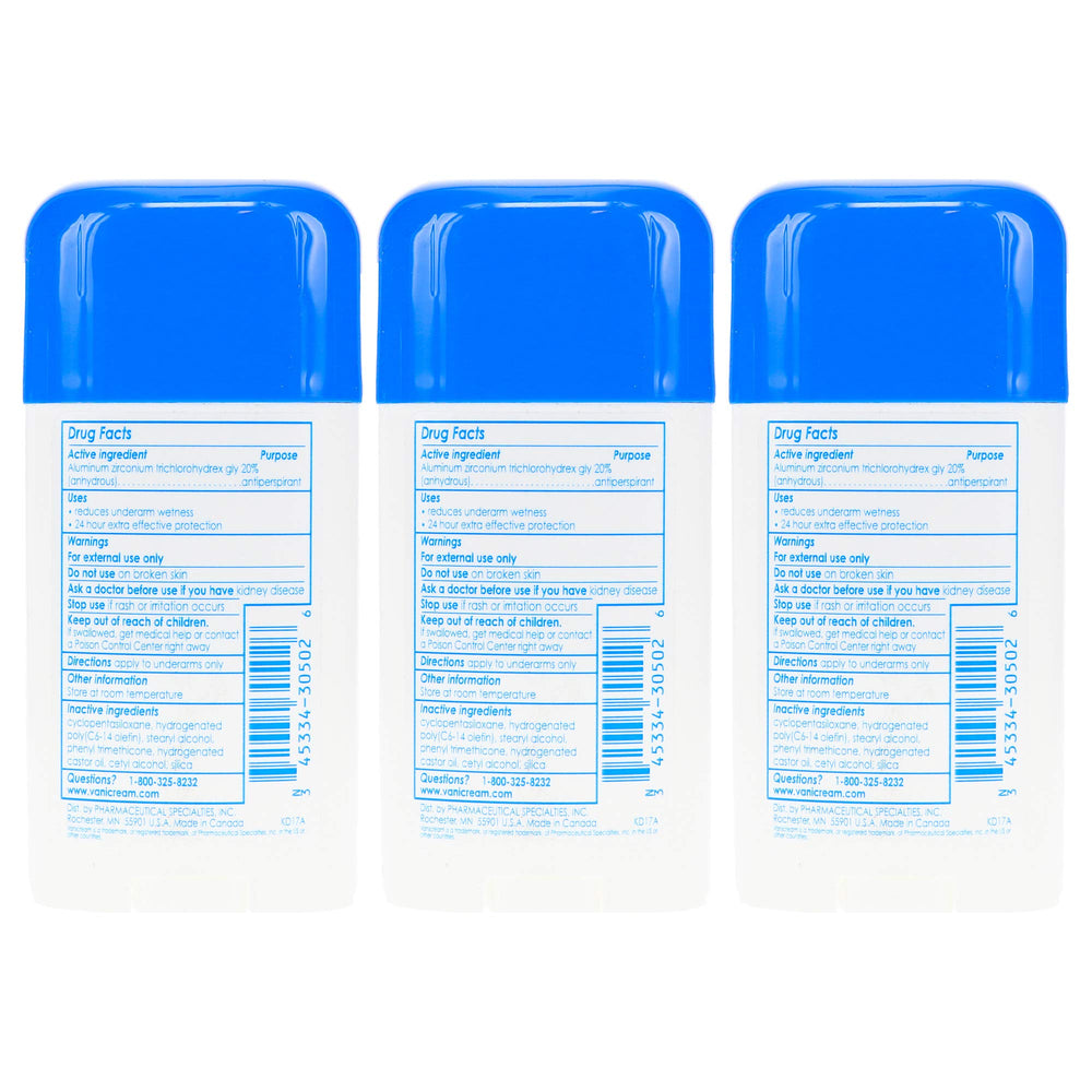 Vanicream desodorante sin fragancia proporciona protección diaria para piel sensible.