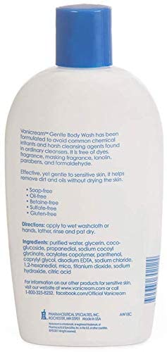 Vanicream douche – flacon neutre pour peau sensible sans parfum.