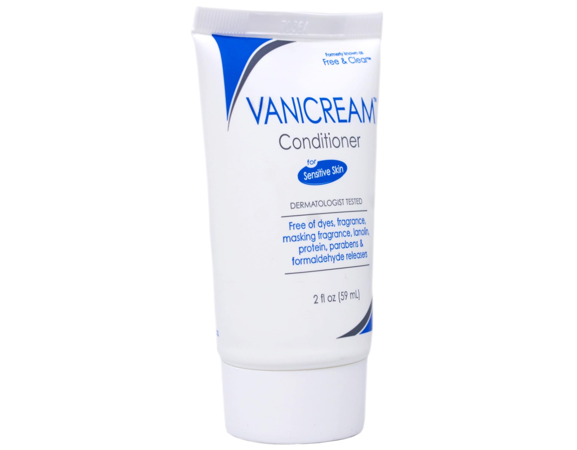 Vanicream shampoo and conditioner packaging close-up highlighting gentle formula