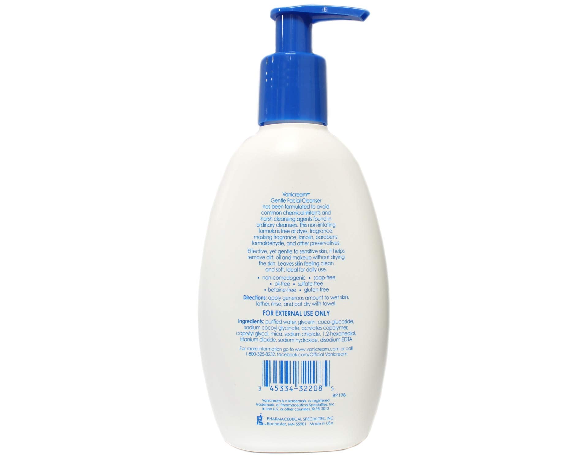 Vanicream uso diario, limpiador facial para piel sensible