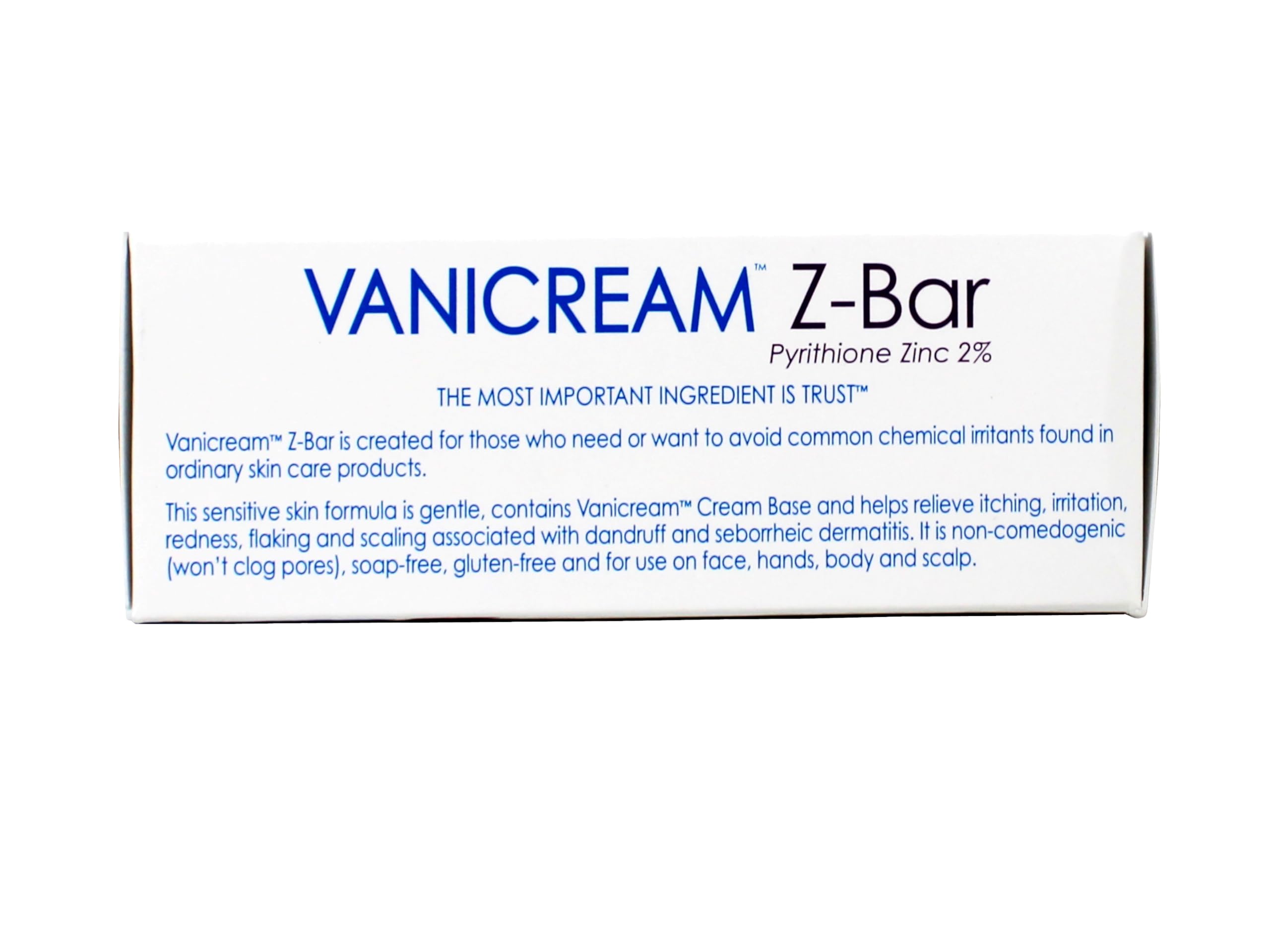 Barra Vanicream Z-Bar enducha, uso diario suave en ducha
