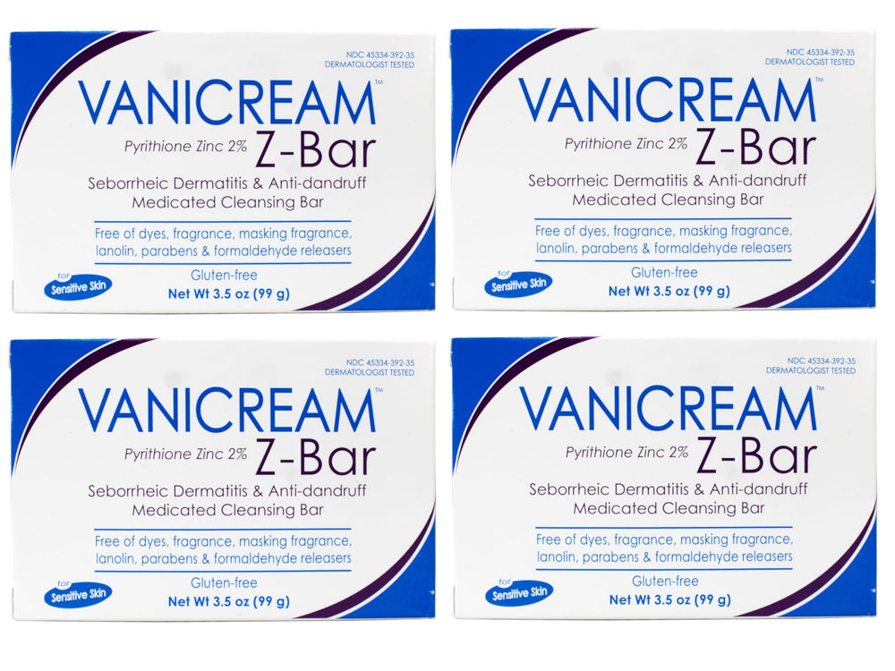 Vanicream Z-Bar Medicada, barra frontal con 2% zinc, para piel sensible y limpieza suave