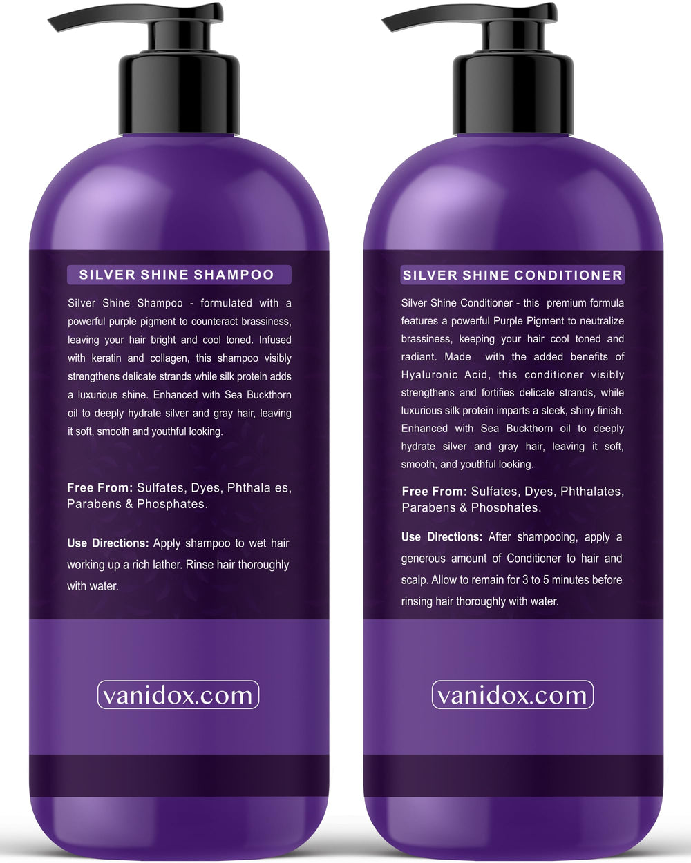 VanidoX elegant packaging and set on display for premium hair care