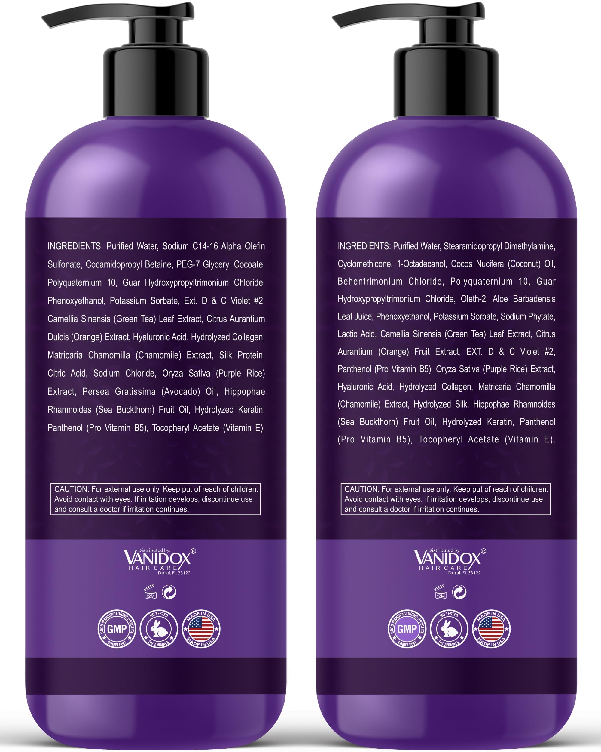 VanidoX silver hair tone after-use shine on moisturized strands