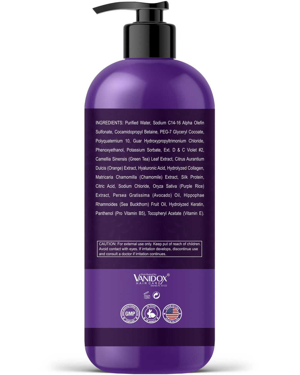 Vanidox hair care set visual communicates comprehensive toning for silver hues.
