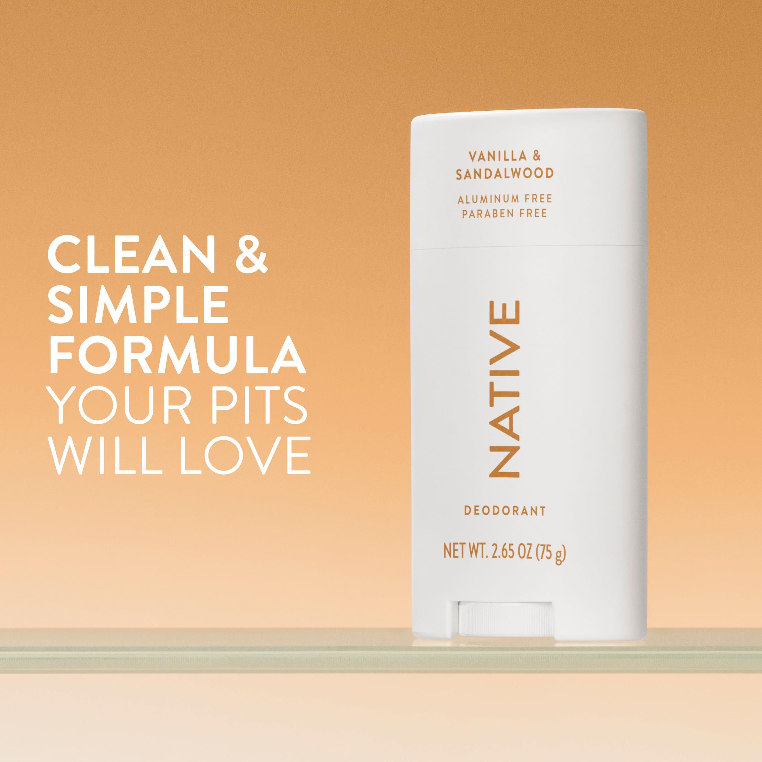 Native Vanilla and Sandalwood scent close-up on packaging