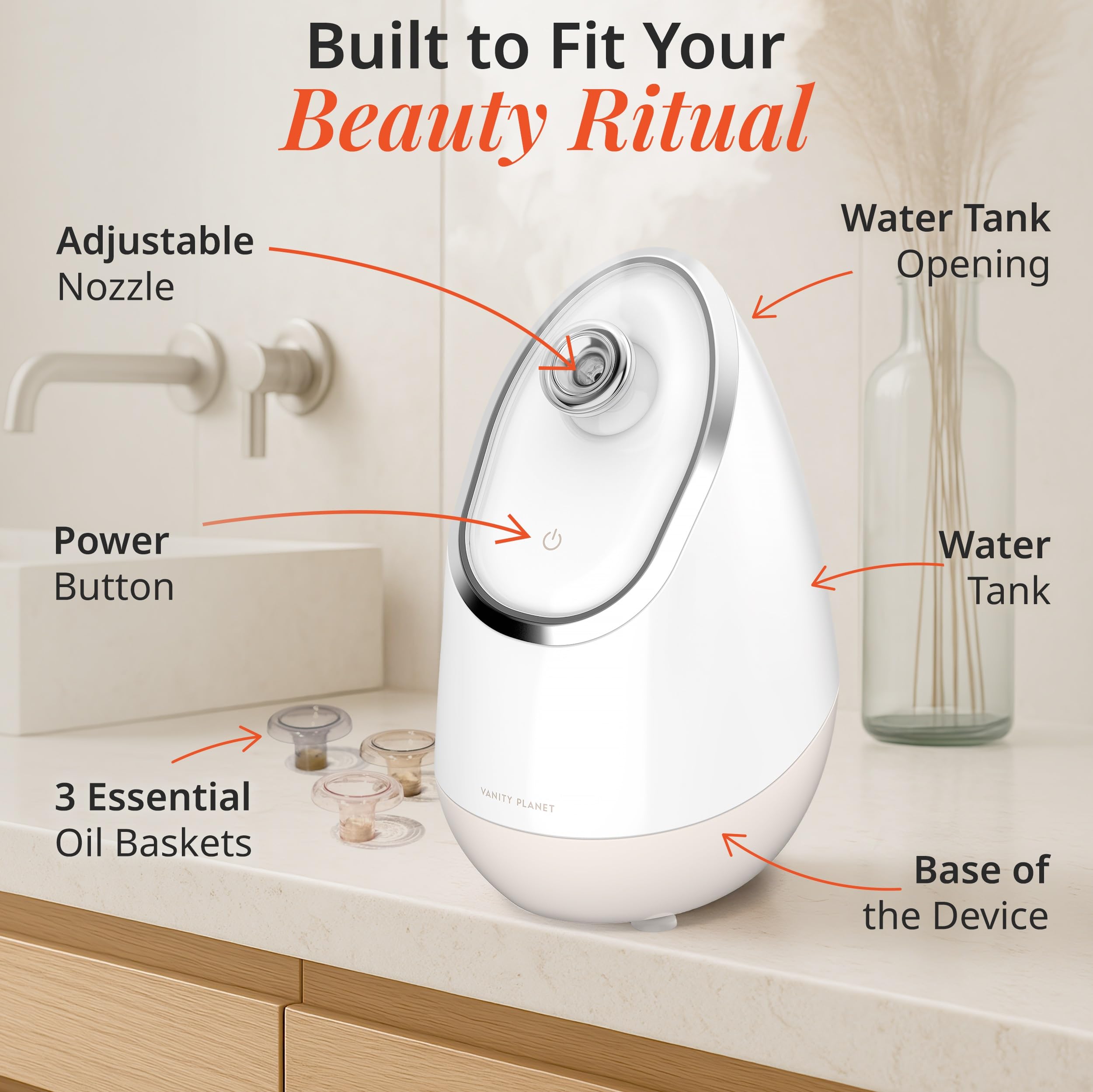 Vanity Planet Aira tanque de agua de 85 ml para sesiones rápidas