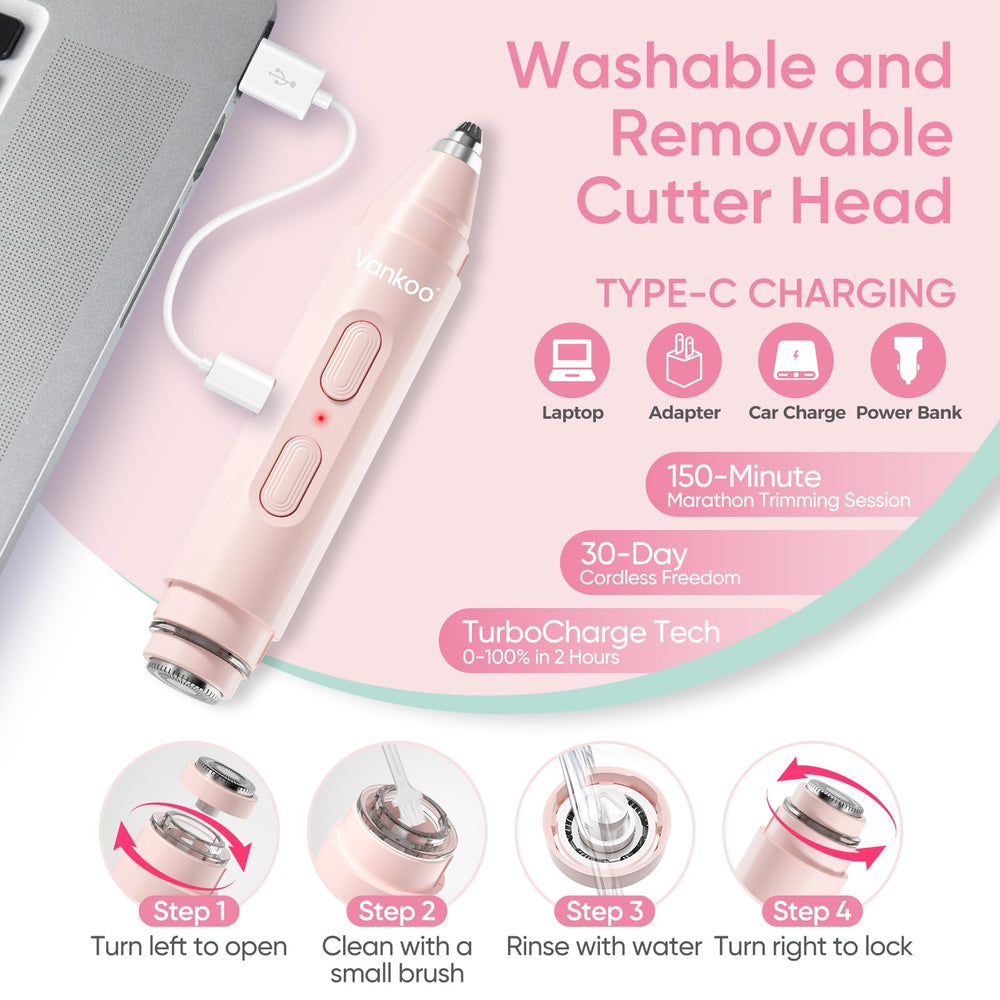 Vankoo rechargeable face shaver ready for convenient use anywhere