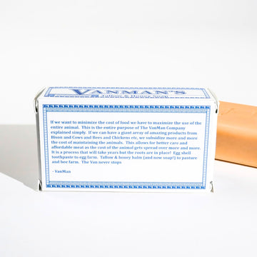 Luxurious lather demonstrates cleansing for body and face with VanMan.