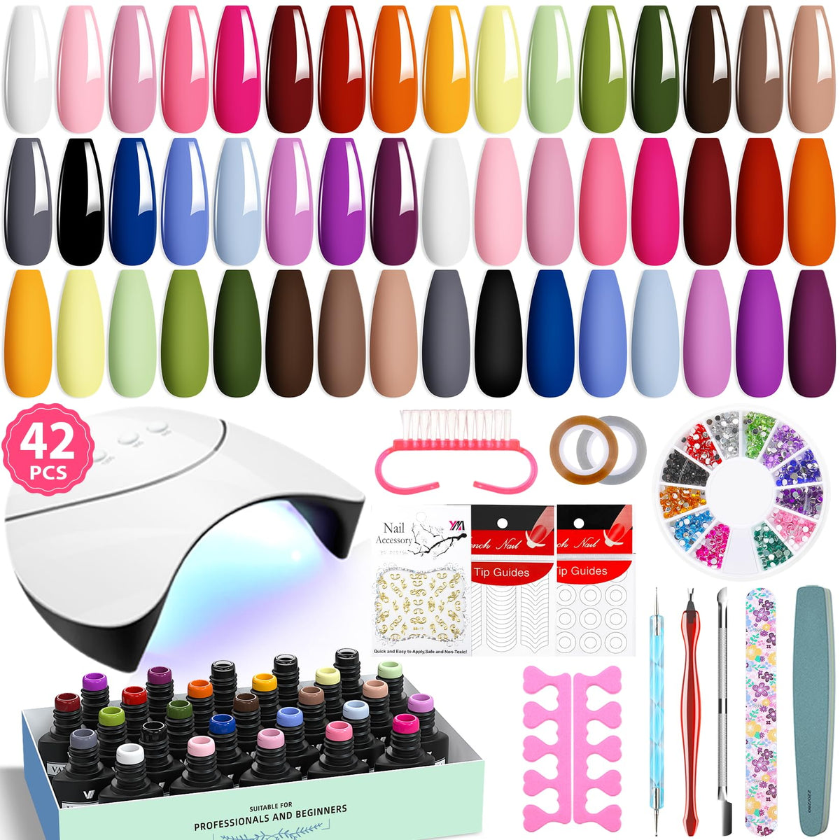 Botellas de esmalte gel VANREESA de 24 colores para manicura duradera