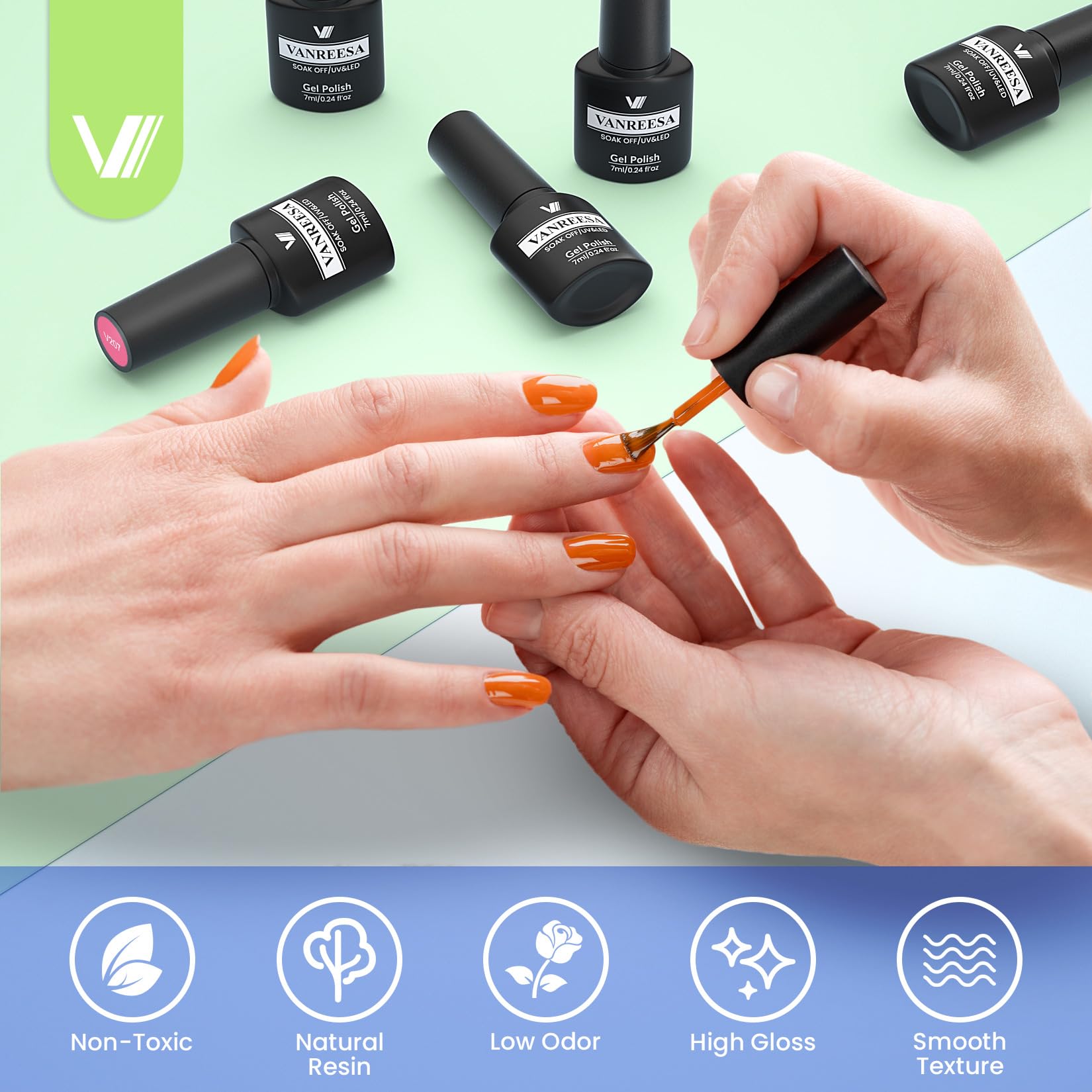 VANREESA acabado mate para look elegante en uñas