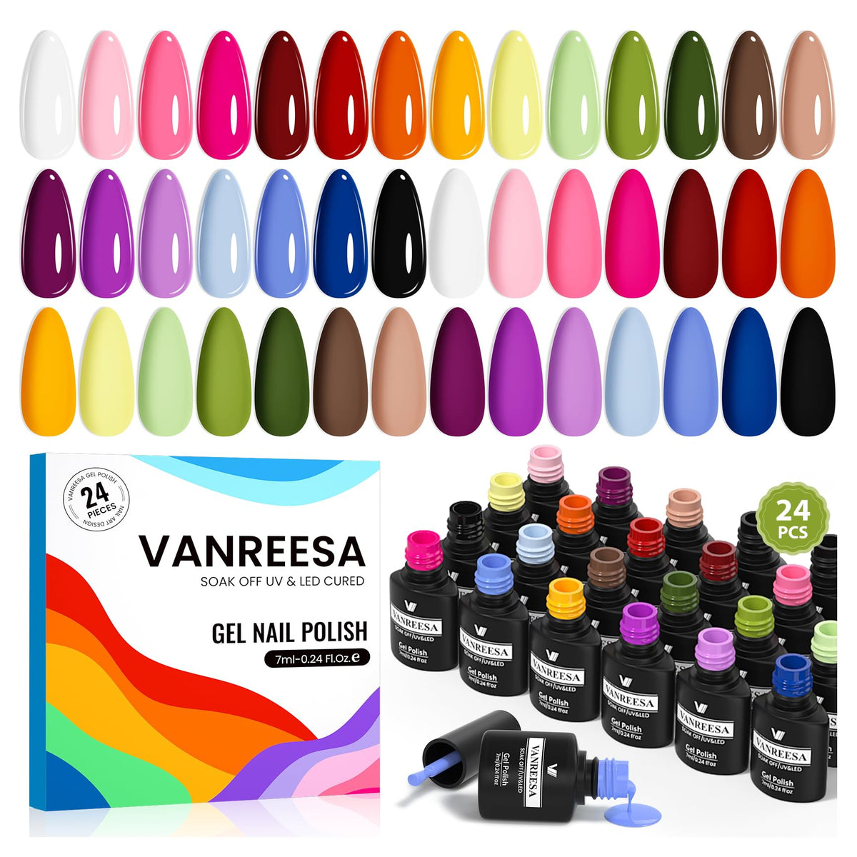 VANREESA paleta de 21 colores de gel para manicuras versátiles