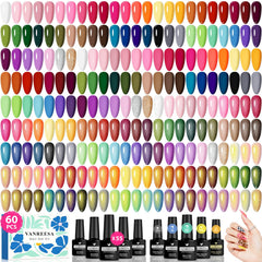 Esmaltes gel VANREESA: paleta de 55 colores para uñas vibrantes