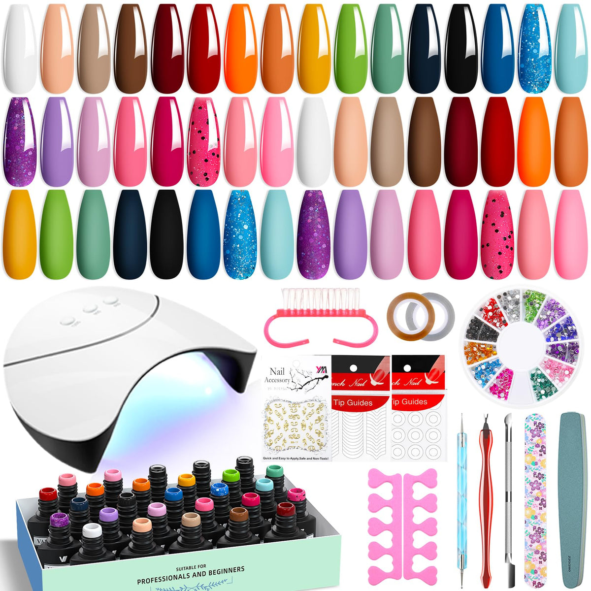 VANREESA kit de gel uñas con caja regalo: perfecto para empezar manicura en casa
