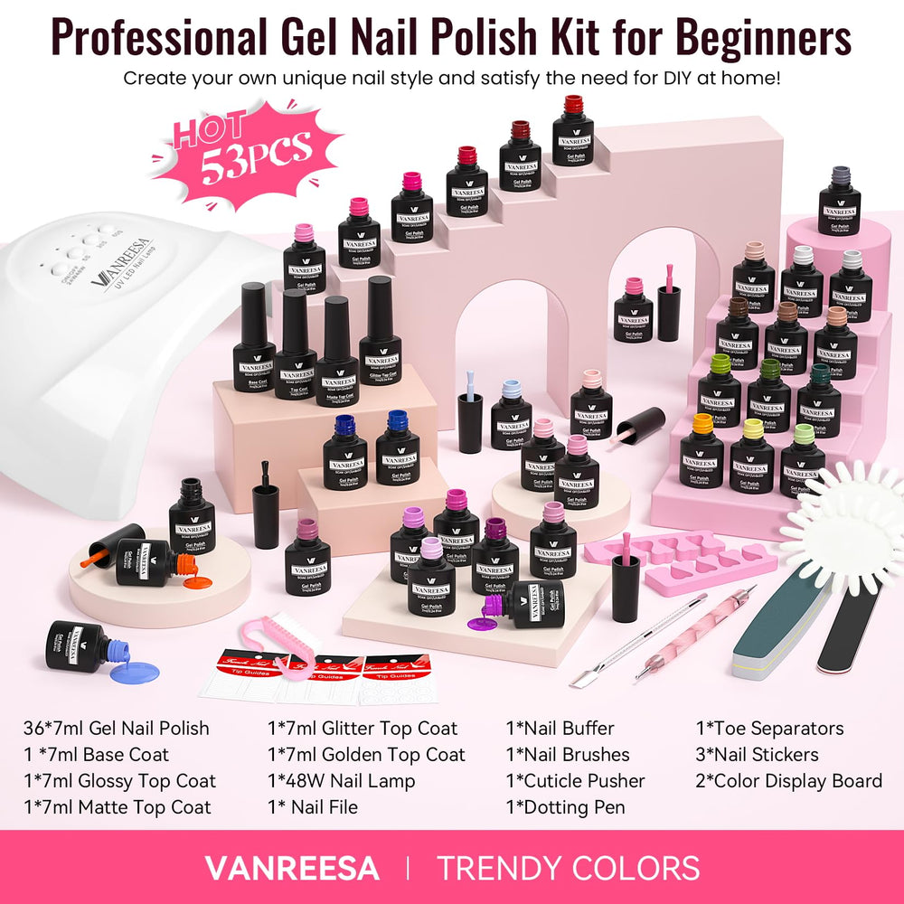 VANREESA lámpara de 48W UV-LED para curar gel de uñas rápidamente