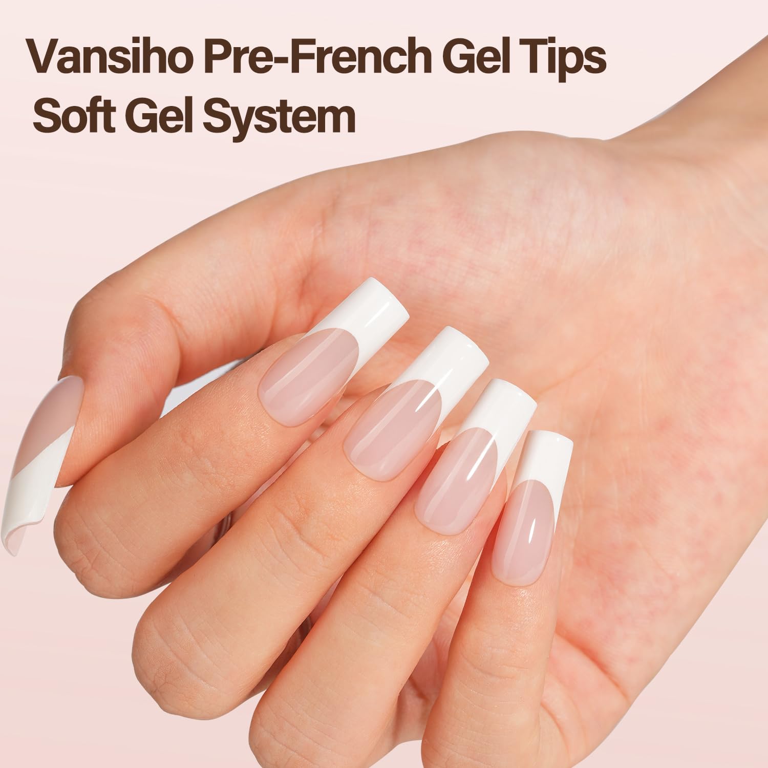 Vansiho puntas de gel suave: ajuste natural y acabado liso.